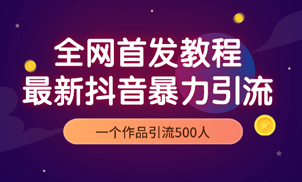 全网首发教程，最新抖音暴力引流作品思路一个作品引流500人_云峰项目库