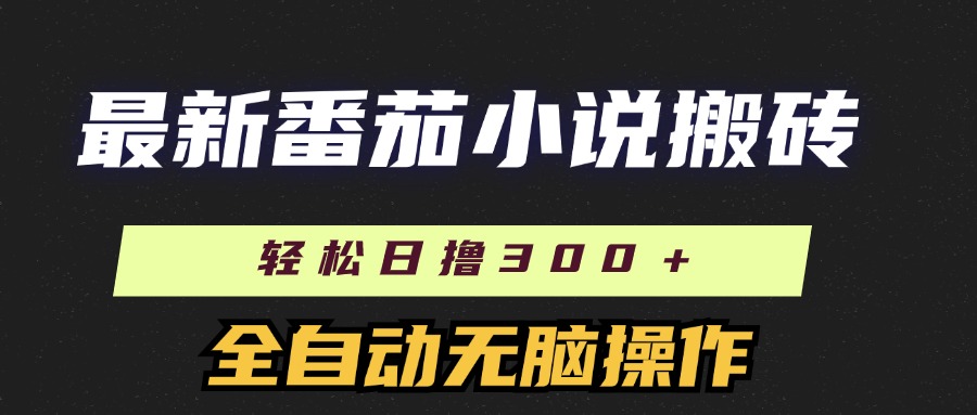 最新番茄小说搬砖，日撸300＋！全自动操作，可矩阵放大！_云峰项目库