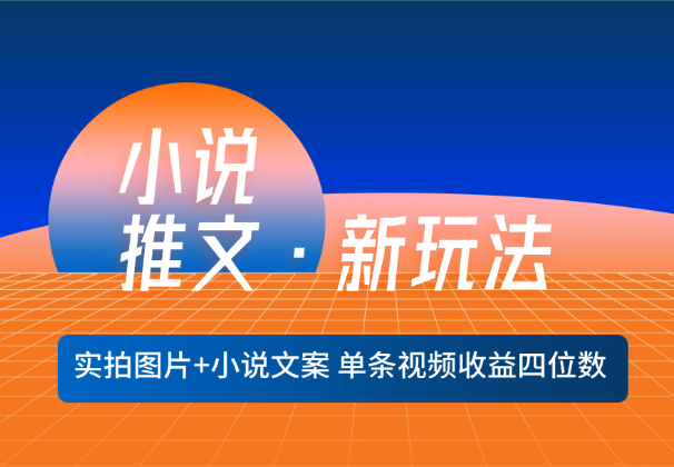 小说推文新玩法，实拍图片+小说文案，单条视频收益四位数_云峰项目库