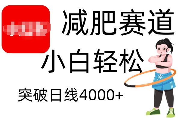 小红书减肥赛道，小白轻松日利润4000+_云峰项目库
