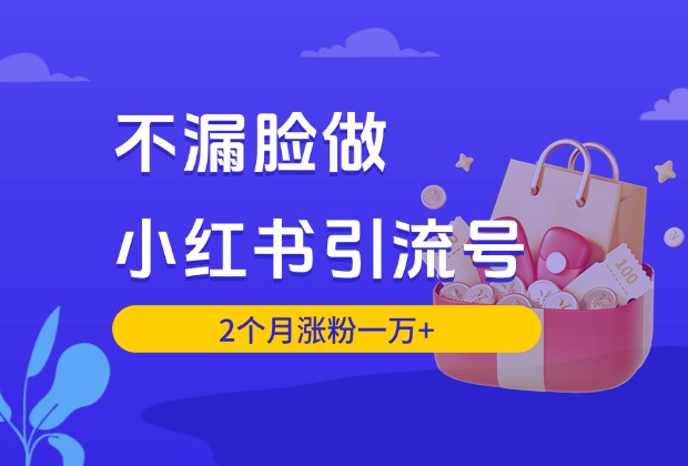 不漏脸做小红书引流号，2个月涨粉一万+_云峰项目库