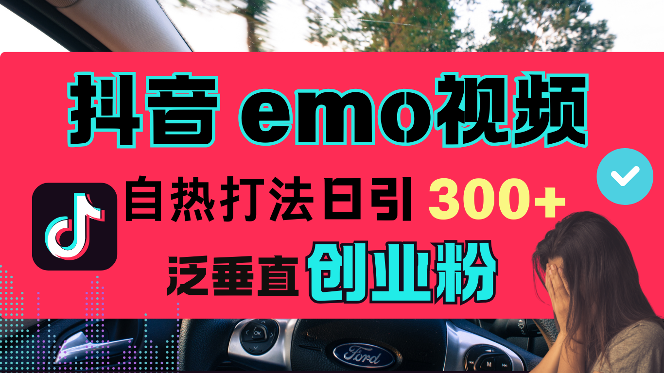 抖音“EMO视频”自热流打法，日引300+泛垂直创业粉_云峰项目库