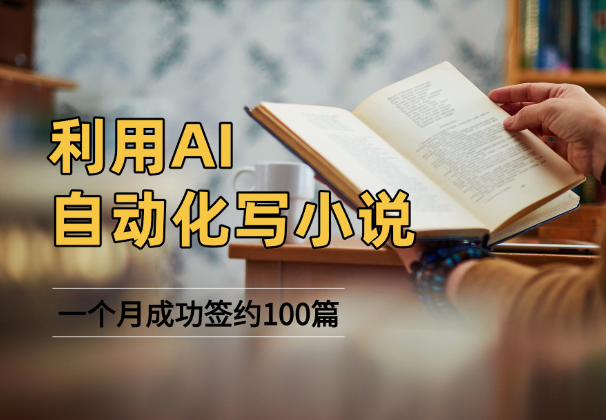 利用AI自动化写小说，一个月成功签约100篇短篇小说，月入四位数_云峰项目库