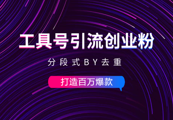 工具号引流创业粉，分段式BY去重，打造百万爆款_云峰项目库
