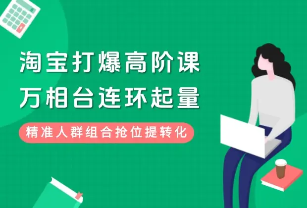 淘宝打爆高阶课：万相台连环起量14法，精准人群组合抢位提转化_云峰项目库