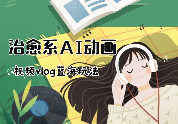 治愈系AI动画视频vlog蓝海玩法，电脑手机双端教程(含素材)_云峰项目库