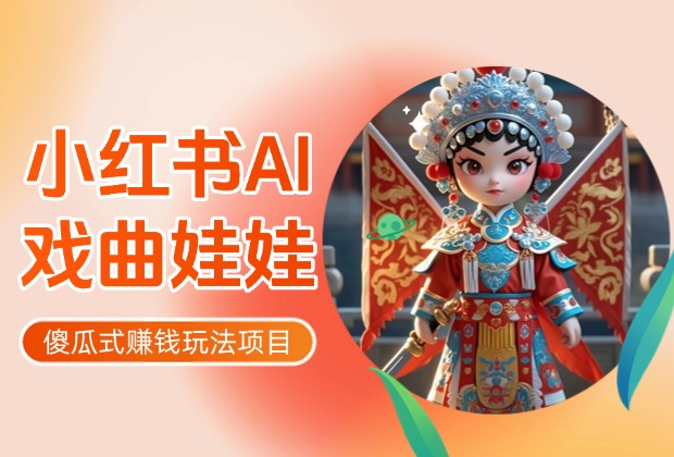 小红书ai古风戏曲娃娃，傻瓜式赚钱玩法，全套操作教程！_云峰项目库