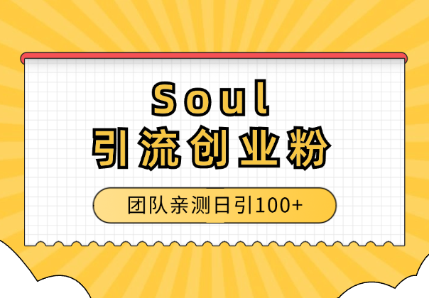 Soul引流创业粉，目前团队亲测日引100+【图文】_云峰项目库