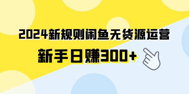 2024新规则闲鱼无货源运营新手日赚300+_云峰项目库