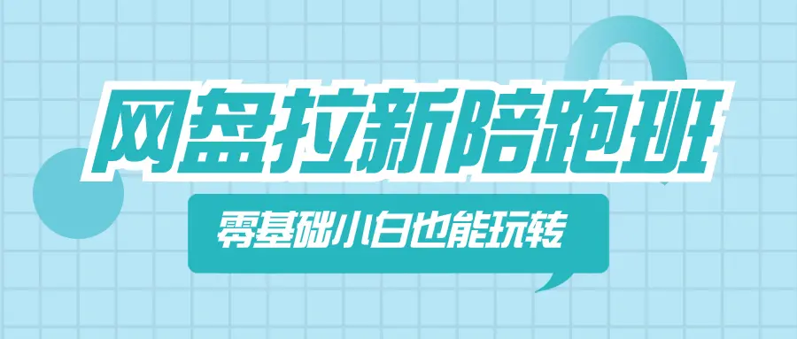 网盘拉新陪跑班，零基础小白也能玩转网盘拉新_云峰项目库