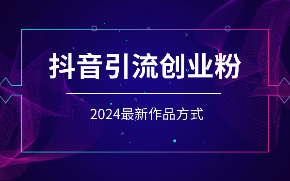 2024抖音最新引流创业粉作品方式_云峰项目库