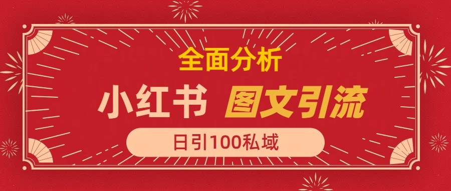 小红书图文引流，全面解析日引100私域流量是怎样做到的_云峰项目库