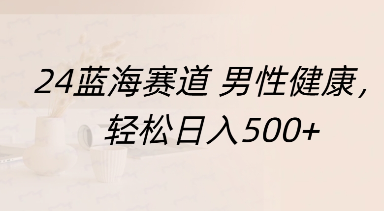 蓝海赛道 男性健康，轻松日入500+_云峰项目库