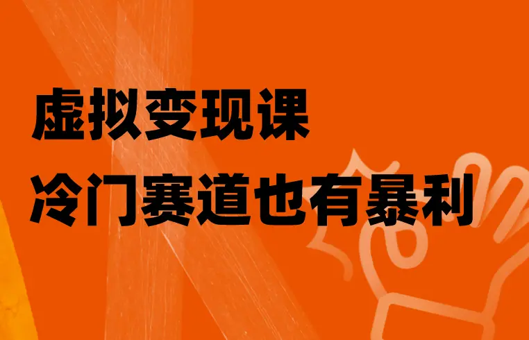 虚拟变现课，冷门赛道也有暴利，手把手教你玩转冷门私域_云峰项目库