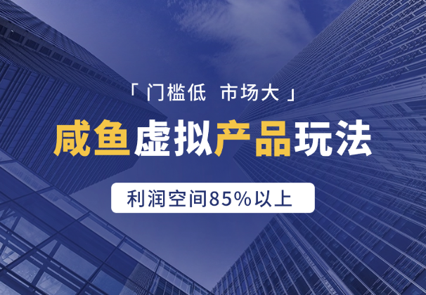 咸鱼虚拟产品，门槛低，市场大，利润空间85%以上_云峰项目库