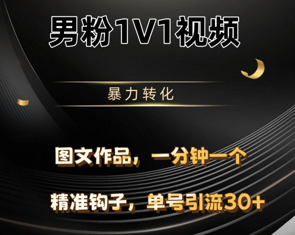 男粉1V1视频，硬改摄像头，高客单暴力转化，单日600+_云峰项目库