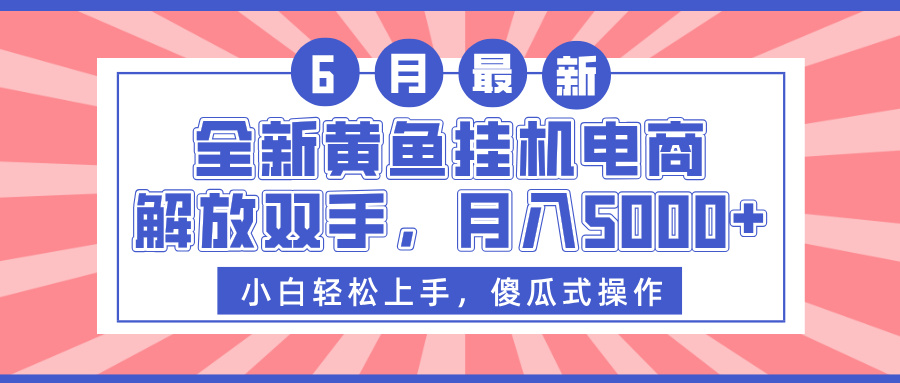 全新黄鱼挂机电商，解放双手，月入5000+_云峰项目库